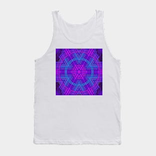 Weave Mandala Blue Purple and Pink Tank Top